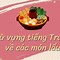 Món Ăn Việt Tiếng Trung